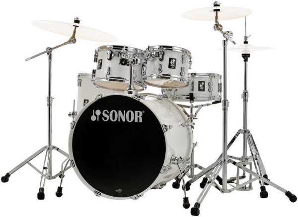 AQ1 Stage 5-Piece Drum Set With 22" Bass Drum & Hardware, Piano Black