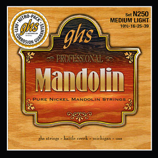 Pure Nickel Mandolin Strings Medium Light 10.5-39