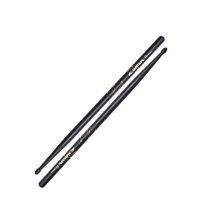 5B Wood Tip Hickory Drumsticks, Black