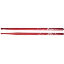 5B Red Finish Nylon Tip Drumsticks