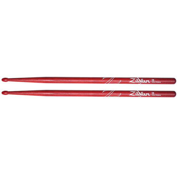 5B Red Finish Nylon Tip Drumsticks