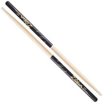 7A Nylon Tip Hickory Drumsticks with Black DIP