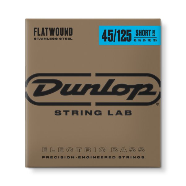 Flatwound Short Scale Bass Strings, Stainless Steel (45-125) (5-String)
