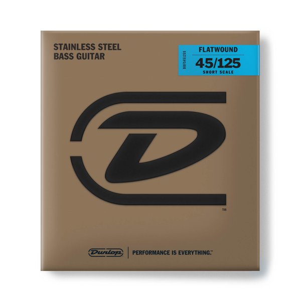Flatwound Short Scale Bass Strings, Medium