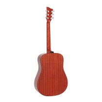 Dreadnought Acoustic Guitar, Full Size, Red Burst Quilt