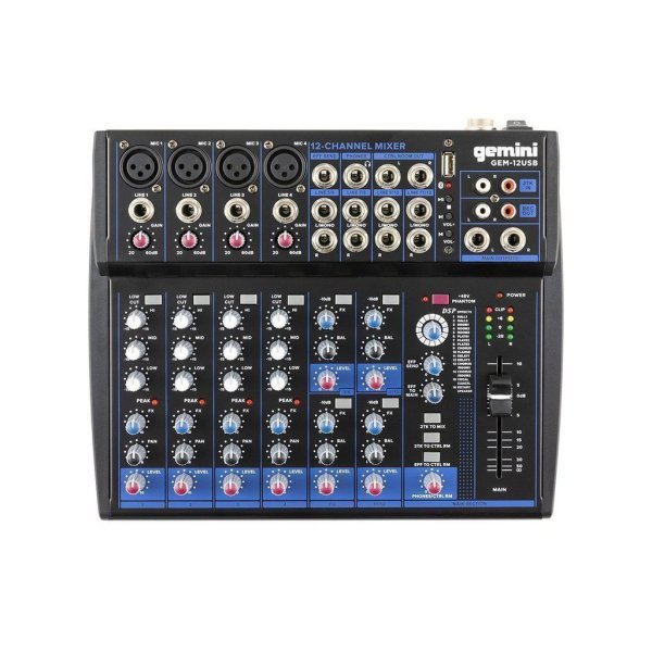 Coast Music Online - Compact 12 Channel Bluetooth Mixer - Gemini
