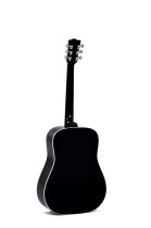 SG Series Dreadnought Acoustic Guitar With Case, Polished Gloss with Black Finish