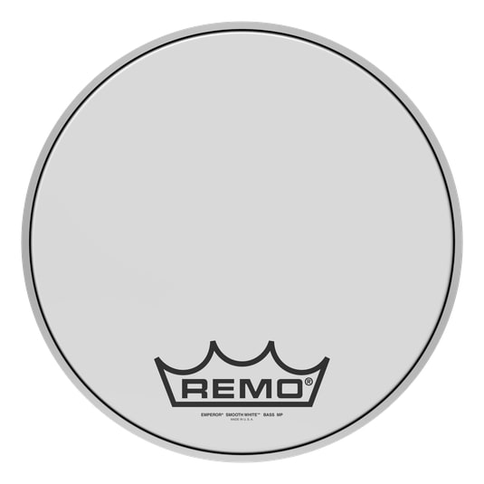14" Emperor Smooth White Crimplock Bass Drum Head