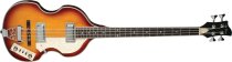 Violin-Style 4-String Semi-Hollow Body Electric Bass, Vintage Sunburst