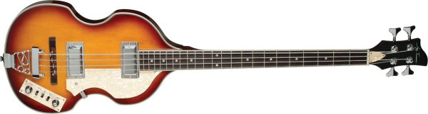 Violin-Style 4-String Semi-Hollow Body Electric Bass, Vintage Sunburst