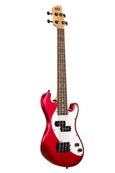 Solid Body 4-String Fretted U-BASS With Gig Bag, Candy Apple Red