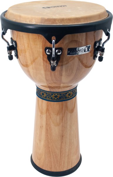 12" Djembe with Comfort Rim and Natural Skin Head, Natural