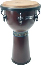 12″ Djembe with Comfort Rim and Natural Skin Head, Brown
