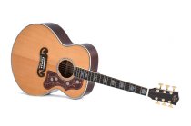 Grand Jumbo Acoustic / Electric Guitar, Antique Natural