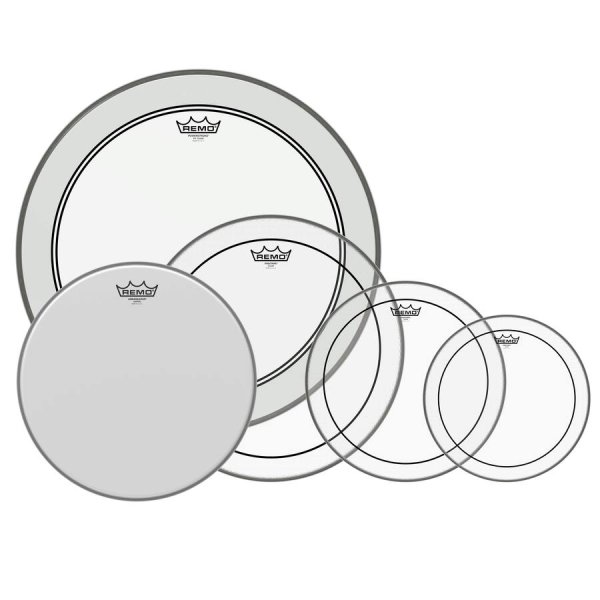 Clear Pinstripe Drumhead Pack with 10'', 12'', 16'' Tom Heads, 22 P3 Bass Head & Free 14'' Ambassador Head