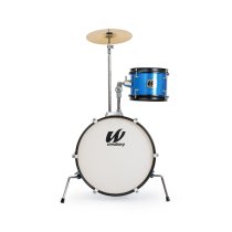 3-Piece Junior Drum Set Complete With Throne, Blue Sparkle Finish
