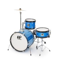 3-Piece Junior Drum Set Complete With Throne, Blue Sparkle Finish