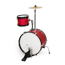 3-Piece Junior Drum Set Complete With Throne, Red Sparkle Finish