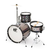 3-Piece Junior Drum Set Complete With Throne, Prismatic Finish