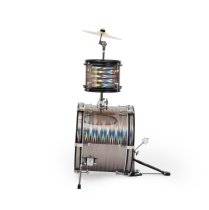 3-Piece Junior Drum Set Complete With Throne, Prismatic Finish