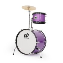 3-Piece Junior Drum Set Complete With Throne, Purple Sparkle Finish
