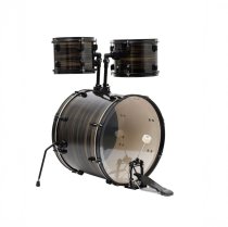 400 Series 5-Piece Stage Drumset With 22" Bass Drum & Throne, Black Woodgrain