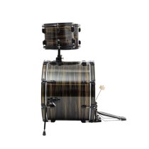 400 Series 5-Piece Stage Drumset With 22" Bass Drum & Throne, Black Woodgrain
