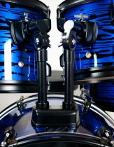 400 Series 5-Piece Studio Drumset With 20" Bass Drum & Throne, Blue Oyster