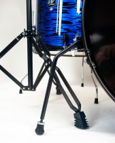 400 Series 5-Piece Studio Drumset With 20" Bass Drum & Throne, Blue Oyster