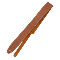 2.5" Leather Strap with White Double Stitching, Cognac