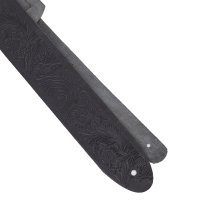 2.5" Leather Strap with Hot Press Design, Black