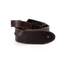 2.25" Leather Strap with Hot Press Design, Brown