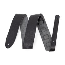 2.25" Leather Strap with Hot Press Design, Black