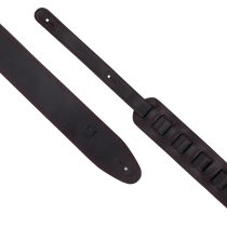 2.5″ Leather Strap with Red Double Stitching, Black