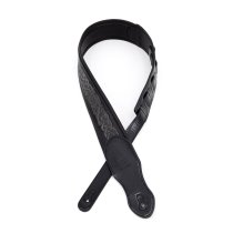 2.5″ Leather Padded Strap with Celtic Knot Pattern, Gloss Black