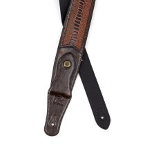 Western Strap with Brass Buckle, Brown Crocodile Pattern