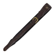 Western Strap with Brass Buckle, Brown Crocodile Pattern