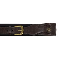 Western Strap with Brass Buckle, Brown Crocodile Pattern