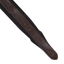 Western Strap with Brass Buckle, Brown Crocodile Pattern