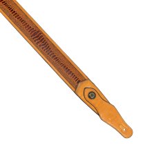 Western Strap with Brass Buckle, Tan Crocodile Pattern