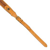Western Strap with Brass Buckle, Tan Crocodile Pattern