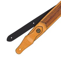Western Strap with Brass Buckle, Tan Crocodile Pattern