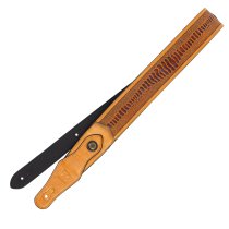 Western Strap with Brass Buckle, Tan Crocodile Pattern