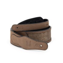 2.5" Leather Padded Strap, Brown Cork