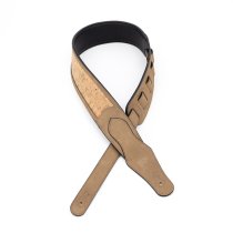 2.5" Leather Padded Strap, Tan Cork