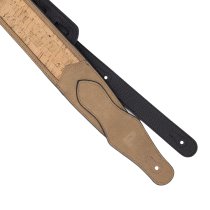 2.5" Leather Padded Strap, Tan Cork