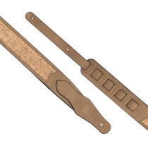 2.5" Leather Padded Strap, Tan Cork