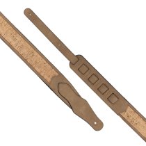 2.5" Leather Padded Strap, Tan Cork