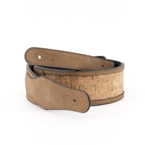 2.5" Leather Padded Strap, Tan Cork