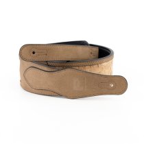2.5" Leather Padded Strap, Tan Cork